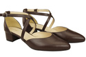 Women’s Leather Sandals  with Straps Low Heel 223 ElitaBut