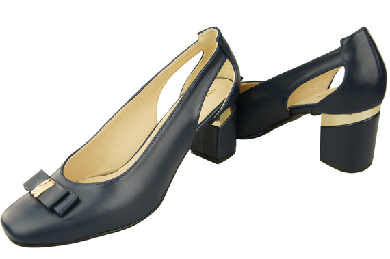 Shoes Women's pumps in Natural Leather with Decorative Heel 199 ElitaBut