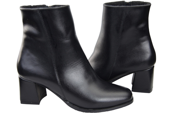 Women's Black Winter Ankle Boots Genuine Leather 214 From ElitaBut