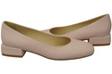 Comfortable Women's Shoes Flat Pumps, Natural Leather 204 ElitaBut