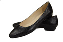 Women's shoes Pumps natural leather scales motif Black 928 ElitaBut
