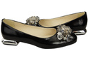 Women's Pumps with Crystals Flat Natural Leather 216 ElitaBut