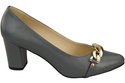 Classic Women's  Pumps Shoes made of Natural Leather with a Gold Decorative Chain 200 ElitaBut