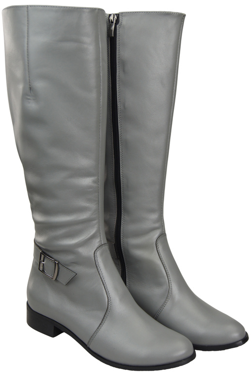 Women’s leather boots, lined officer boots, flat 225 ElitaBut