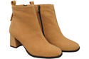 Women’s ankle boots in genuine suede leather, stable block heel, with zipper – 224 ElitaBut