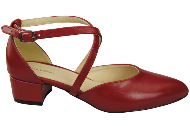 Women’s Leather Sandals  with Straps Low Heel 223 ElitaBut