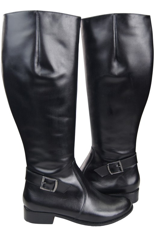 Women’s leather boots, lined officer boots, flat 225 ElitaBut