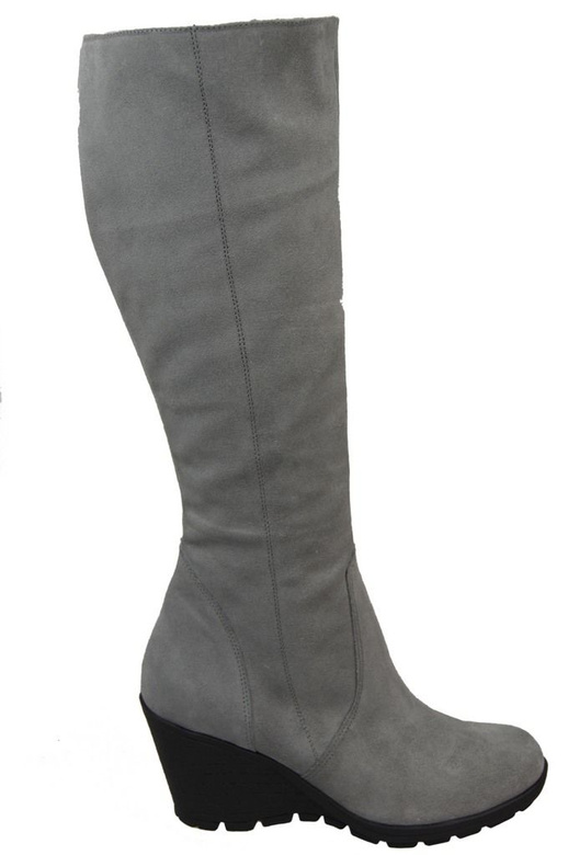 Shoes Women's boots Wedge natural leather velor 745 ElitaBut