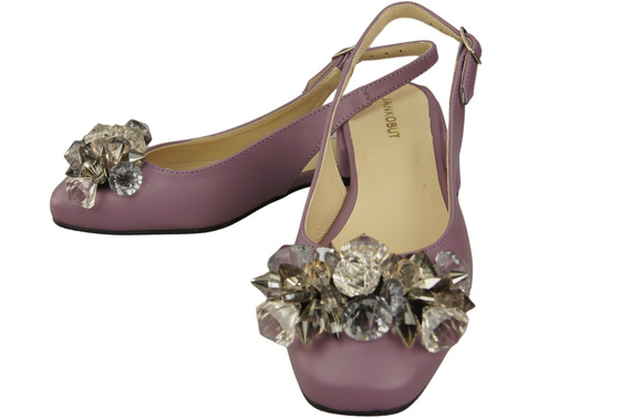 Women's Shoes Sandals with Crystals Natural Leather 215 ElitaBut