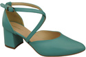Elegant Leather Sandals with Open Sides on a Stable Heel 218 ElitaBut