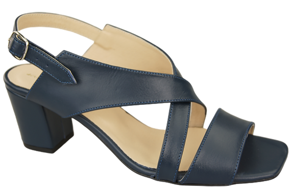 Obuwie Damskie Sandały Granatowe Skóra Naturalna 149 ElitaBut