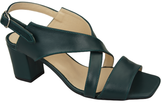 Obuwie Damskie Sandały Malachitowe Skóra Naturalna 149 ElitaBut