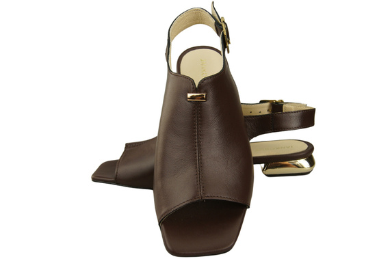 Comfortable Women's Shoes Sandals Flat Gold Heel Natural Leather 207 ElitaBut