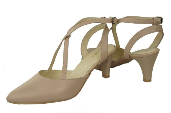 Obuwie Damskie Sandały Cappuccino Lico Skóra Naturalna 129 ElitaBut