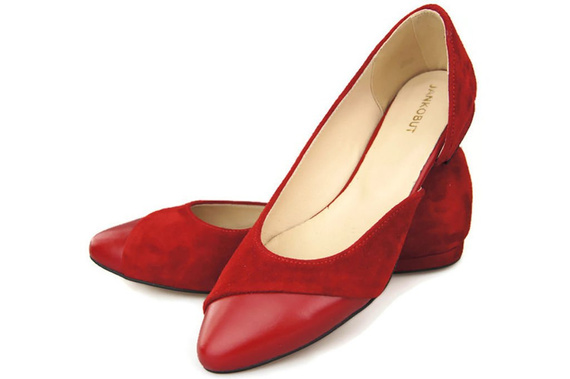 Obuwie Damskie Baleriny Czarne skóra naturalna Zamszowa 131 ElitaBut