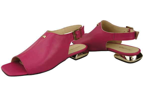 Comfortable Women's Shoes Sandals Flat Gold Heel Natural Leather 207 ElitaBut