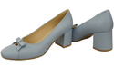 Women's Pumps with a Bow, Natural Leather and Low Heel 203 ElitaBut