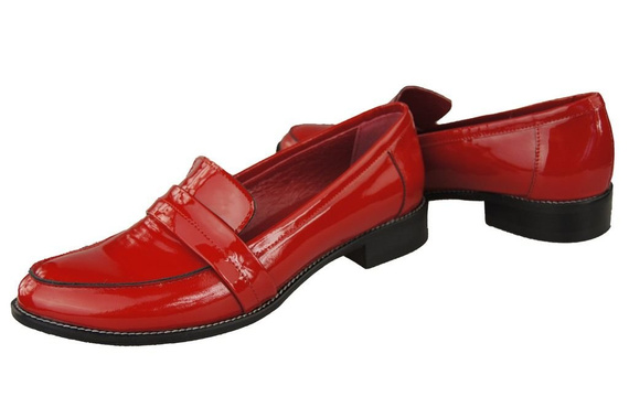 Shoes Women's loafers Natural leather lacquer 139 ElitaBut