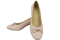 Women's Pumps with a Bow, Natural Leather and Low Heel 203 ElitaBut