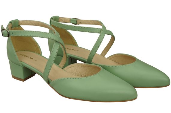 Women’s Leather Sandals with Straps Low Heel 223 ElitaBut