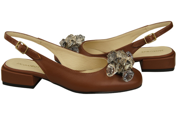 Women's Shoes Sandals with Crystals Natural Leather 215 ElitaBut