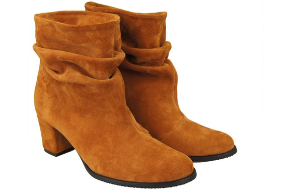 Obuwie Damskie Botki skóra naturalna Rude 986 ElitaBut