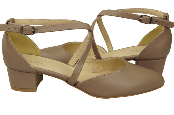 Women’s Leather Sandals with Straps Low Heel 223 ElitaBut