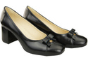 Women's Pumps with a Bow, Natural Leather and Low Heel 203 ElitaBut