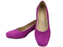 Comfortable Women's Shoes Pumps with Decorative Heel Natural Suede Leather 219 From ElitaBut