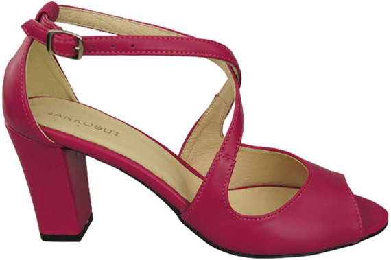 Obuwie Damskie Sandały Purpurowe Skóra Naturalna 186 ElitaBut