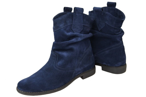 Shoes Women's boots Saszki Winter natural leather velor 117 Z ElitaBut