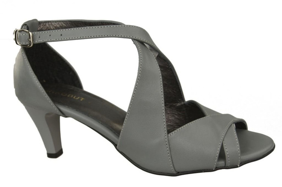 Obuwie Damskie Sandały Popielate Skóra Naturalna 130 ElitaBut