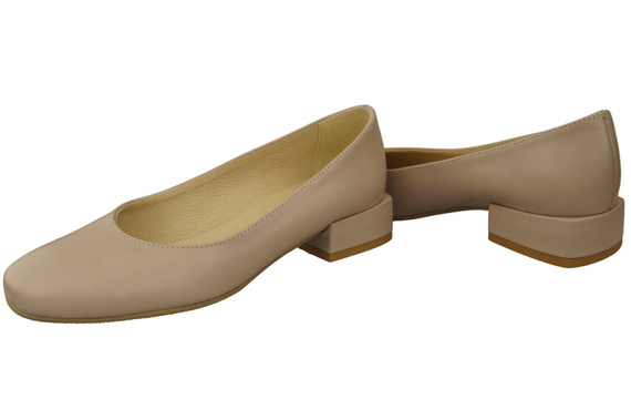 Comfortable Women's Shoes Flat Pumps, Natural Leather 204 ElitaBut