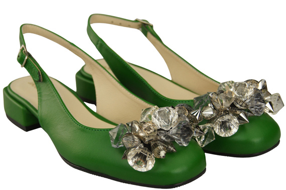 Women's Shoes Sandals with Crystals Natural Leather 215 ElitaBut