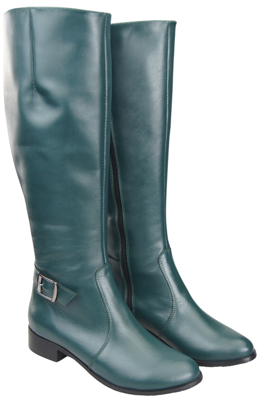 Women’s leather boots, lined officer boots, flat 225 ElitaBut