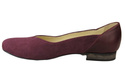 Obuwie Baleriny Damskie skóra naturalna Bordowe 984 ElitaBut