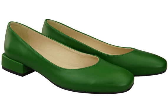 Comfortable Women's Shoes Flat Pumps, Natural Leather 204 ElitaBut