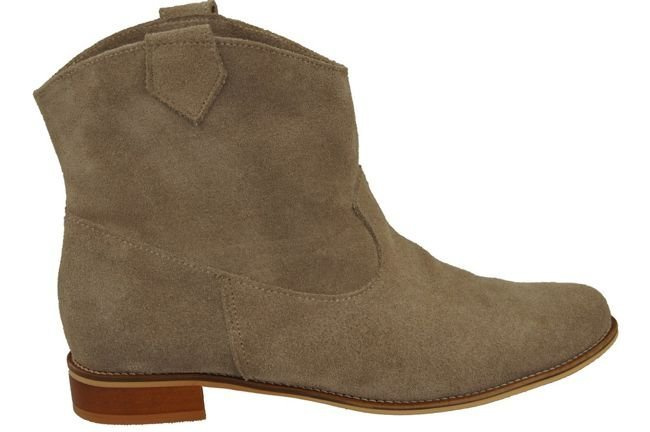 Obuwie Botki Damskie Beżowe Wiosna / Jesień skóra naturalna welurowa 132 L ElitaBut