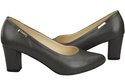 Classic Smooth Pumps Shoes Women's Black Natural Leather 213 ElitaBut