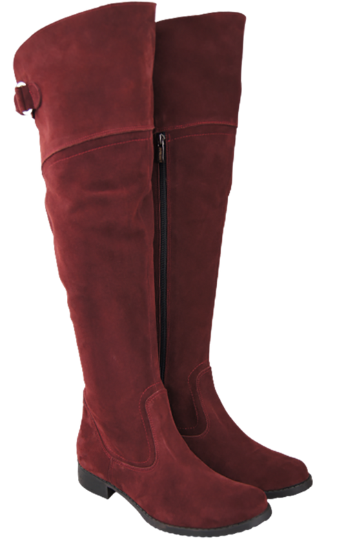 Shoes Boots Women Boots Over-the-knee boots Over-the-knee natural leather Velor 154 ElitaBut