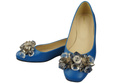 Women's Pumps with Crystals Flat Natural Leather 216 ElitaBut