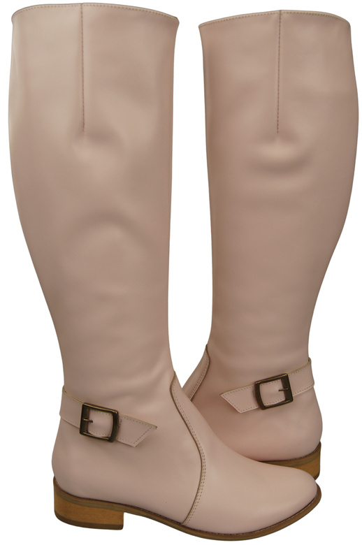 Women’s leather boots, lined officer boots, flat 225 ElitaBut