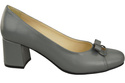 Women's Pumps with a Bow, Natural Leather and Low Heel 203 ElitaBut