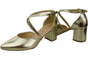 Elegant Leather Sandals with Open Sides on a Stable Heel 218 ElitaBut
