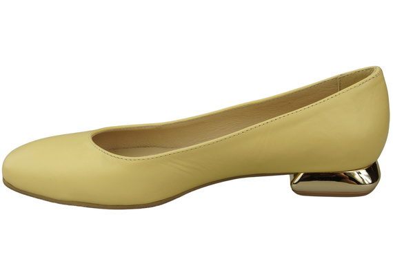 Flat Women's Shoes Pumps Decorative Heel Natural Leather 209 ElitaBut