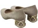 Comfortable Women's Shoes Pumps with Decorative Heel Natural Suede Leather 219 From ElitaBut