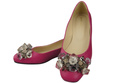 Women's Pumps with Crystals Flat Natural Leather 216 ElitaBut