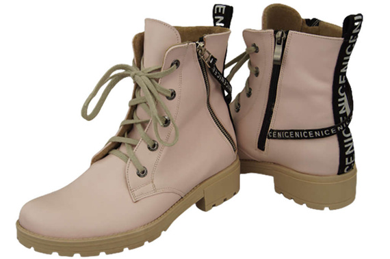 Footwear Boots Women's boots with the inscription NICE Natural Leather 173 L ElitaBut