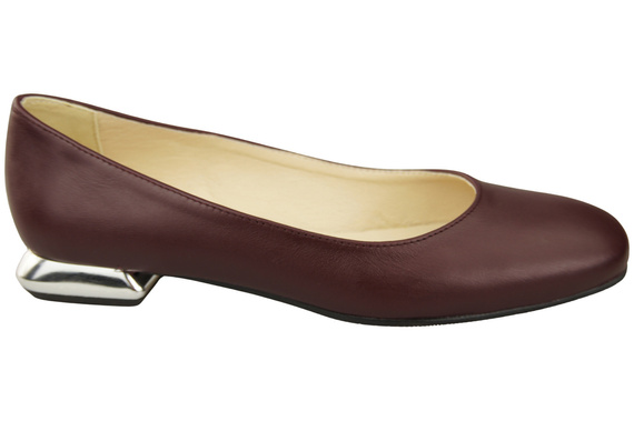 Flat Women's Shoes Pumps Decorative Heel Natural Leather 209 ElitaBut