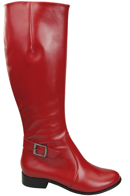 Women’s  leather boots, lined officer boots, flat 225 ElitaBut